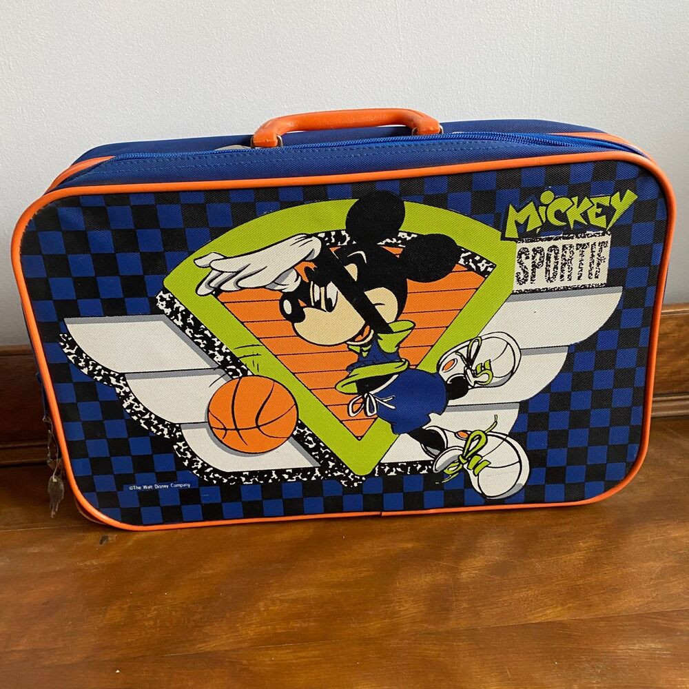 Vintage Walt Disney Sporty Mickey Mouse kids Suitcase, Basketball, READ DESC.